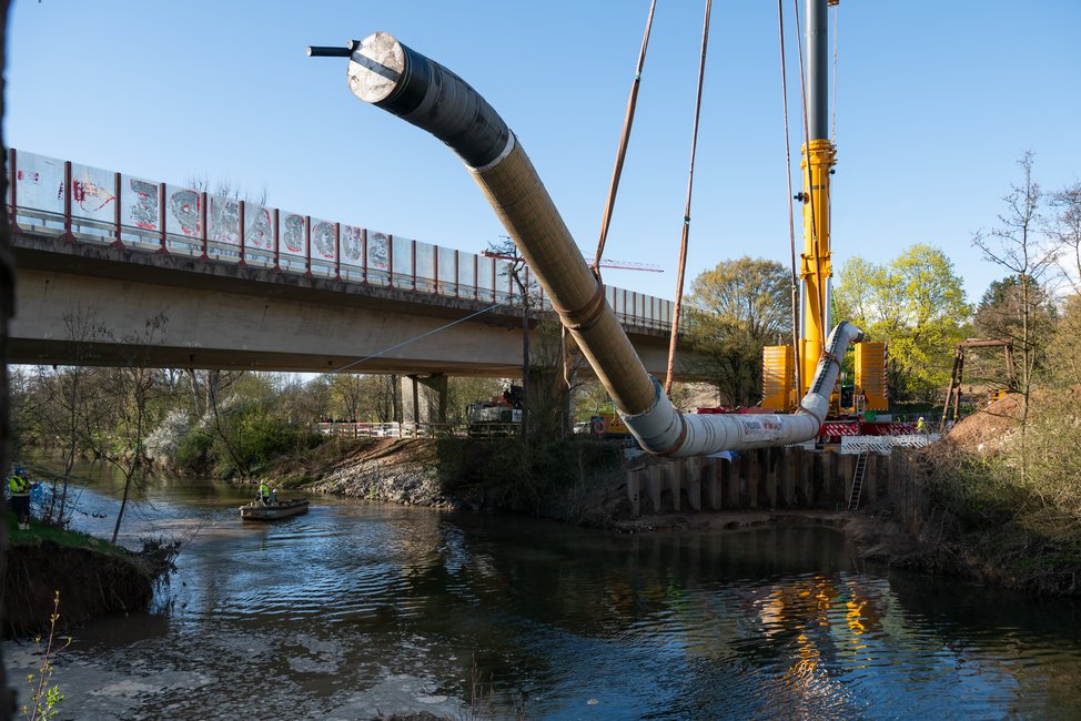 Verlegung des zweiten Drüker der SEL in der Rems