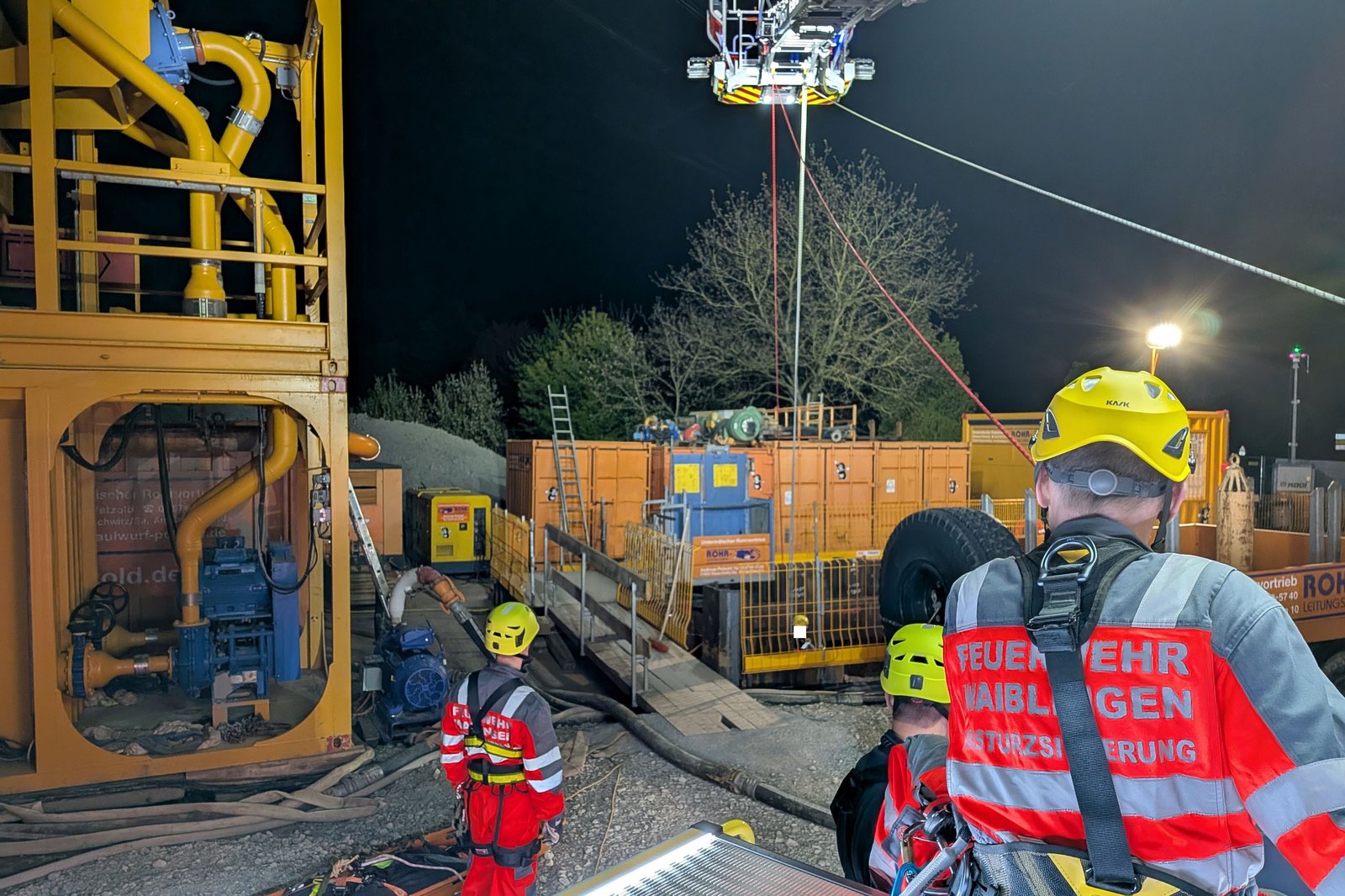 Feuerwehr übt Einsatz an der SEL in Waiblingen