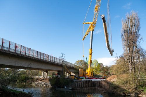 Der zweite Düker an der SEL wurde erfolgreich verlegt. 