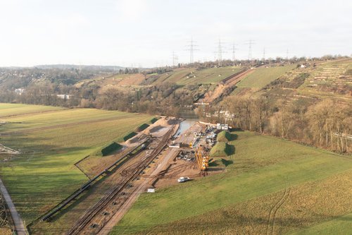Luftbild vom Dükereinzug