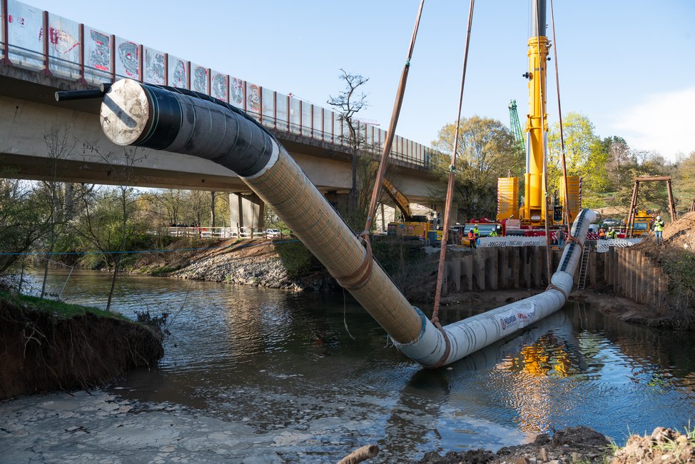 Verlegung des zweiten Drüker der SEL in der Rems