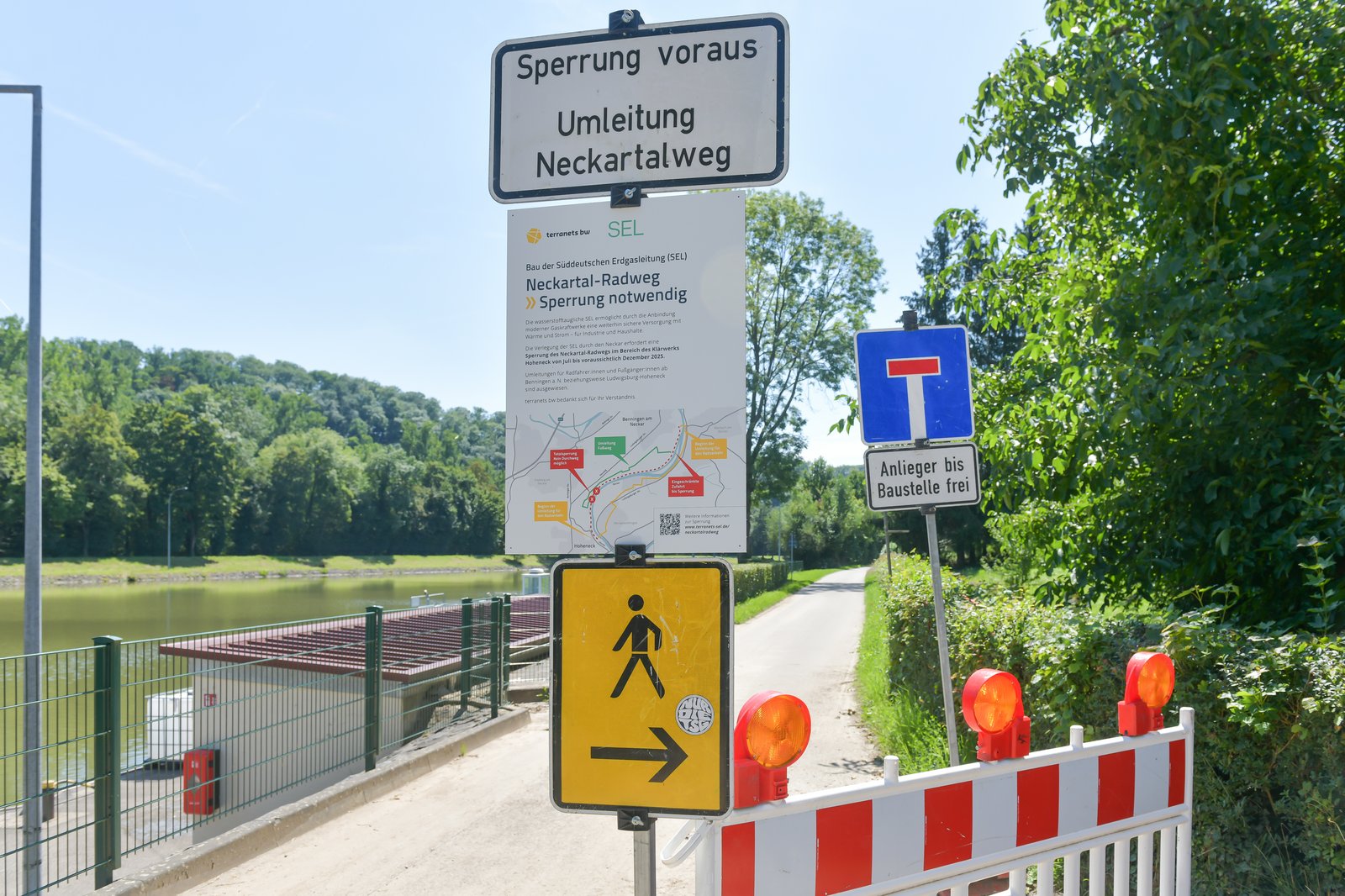 Sperrung des Neckartal-Radwegs 