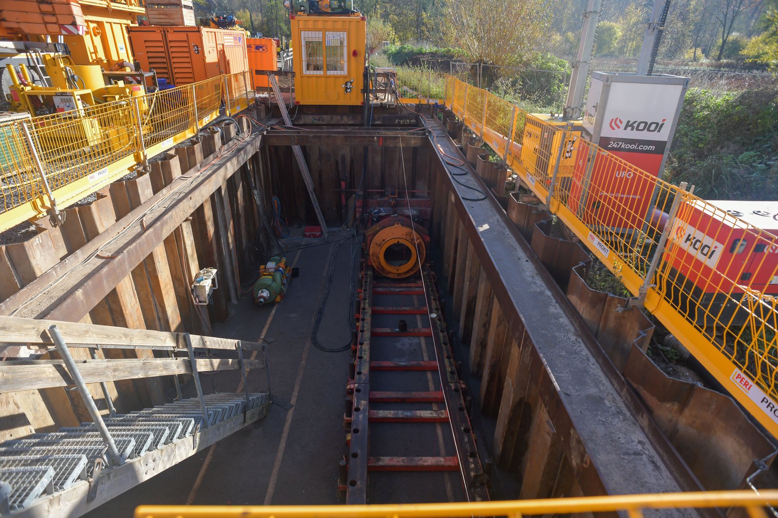 Blick in die Baugrube